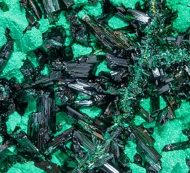 Brochantite with Malachite. 
