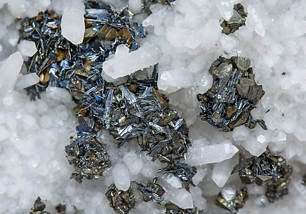 Chalcostibite with Tetrahedrite and Quartz. 