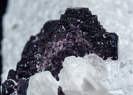 Fluorite (octahedral) with Quartz. 