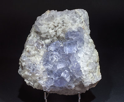 Fluorite with Quartz. Side