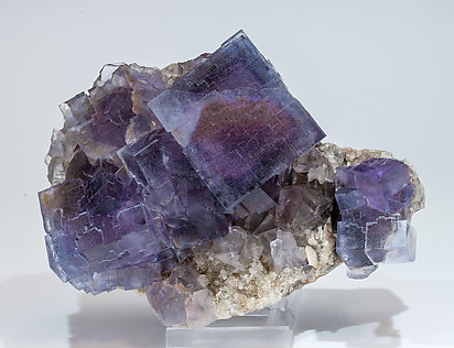 Fluorite with Quartz. Side