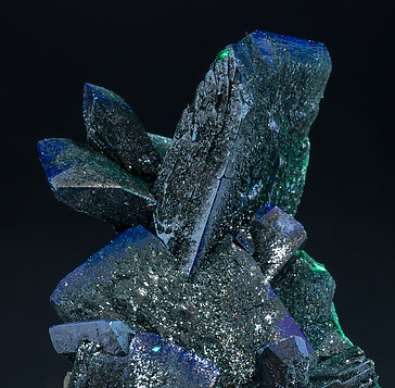 Malachite after Azurite with Malachite. 