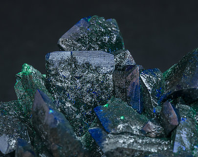 Malachite after Azurite with Malachite. 