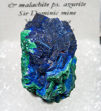 Azurite with Malachite after Azurite. 