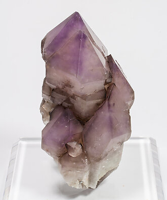 Quartz (variety amethyst) with Quartz (variety smoky). Side