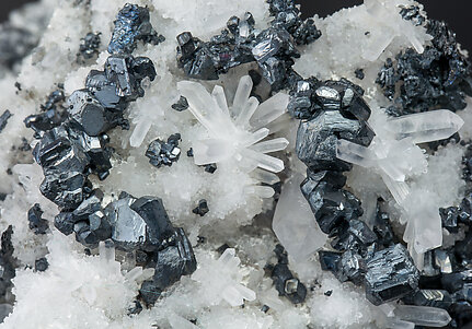 Stephanite with Quartz. 