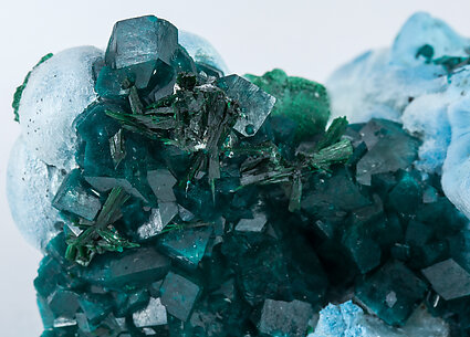 Dioptase with Plancheite. 