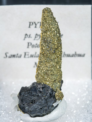 Pyrite after Pyrrhotite with Sphalerite. 