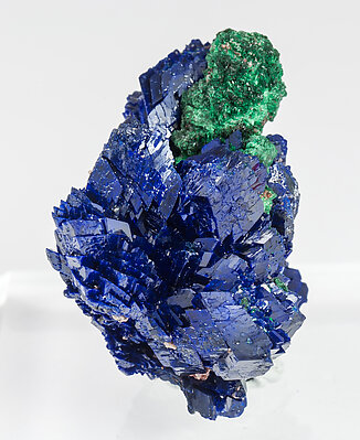 Azurite with Malachite and Dolomite. Side