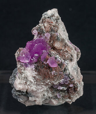 Calcite (variety cobaltoan) with Quartz . 