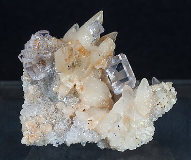 Fluorite with Calcite. Front