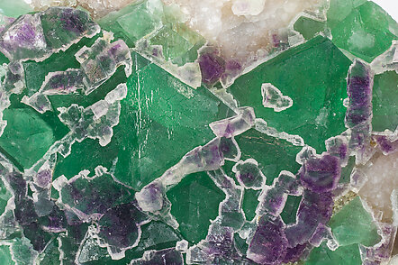 Fluorite (octahedral) with Quartz. 