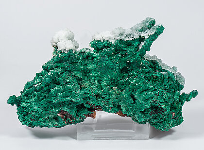 Malachite with Calcite and Cerussite. Rear