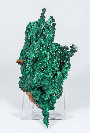 Malachite with Calcite and Cerussite. Front