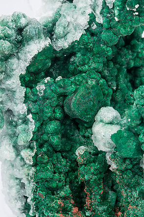 Malachite with Calcite and Cerussite. 