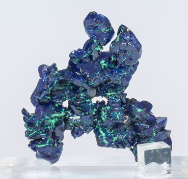 Azurite with Malachite. Rear