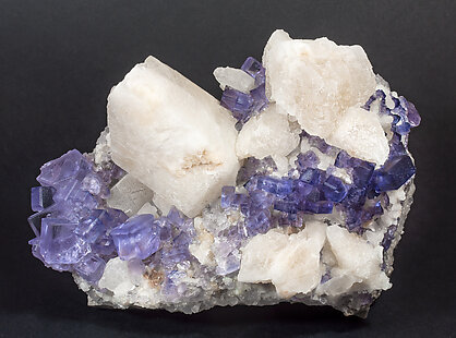 Fluorite with Calcite. 