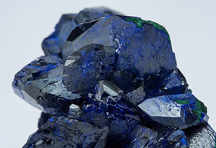 Azurite with Malachite. Detail