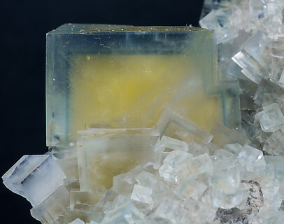 Fluorite with Quartz. 