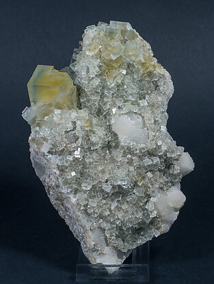 Fluorite with Quartz. 