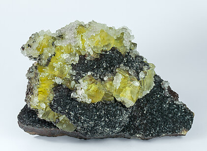 Fluorite with Quartz and Siderite. 