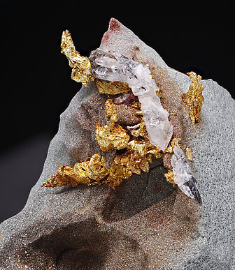 Gold with Quartz and Pyrite. Detail / Photo: Joaquim Callén