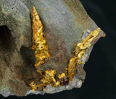 Gold with Quartz and Pyrite. 