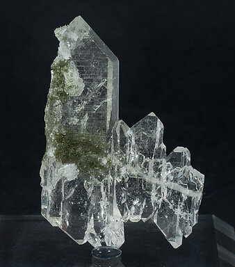 Quartz (doubly terminated and faden variety) with Chlorite. Rear