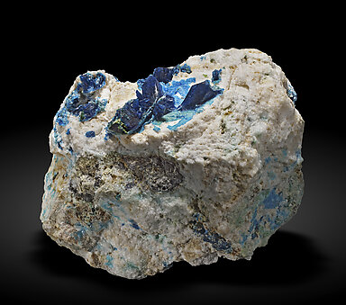 Veszelyite with Hemimorphite. Side / Photo: Joaquim Calln