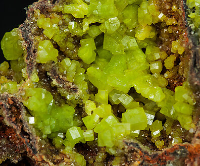 Pyromorphite with limonite. 