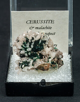 Cerussite on Malachite. Front