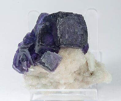 Fluorite with Quartz. Side