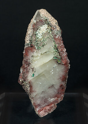 Calcite with Copper inclusions. Rear