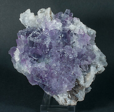 Fluorite with Quartz. Front