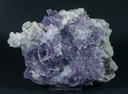 Fluorite with Quartz. Side