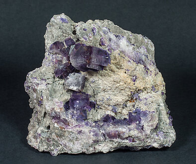 Fluorite with Quartz . 