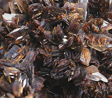 Hubeite with Calcite. Detail / Photo: Joaquim Calln