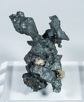 Acanthite with Calcite. 