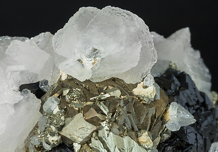 Pyrite and Sphalerite with Calcite. 