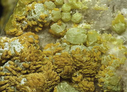 Pyromorphite (variety As-bearing pyromorphite). 