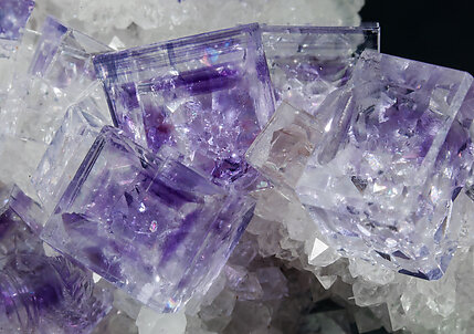 Fluorite on Quartz. 