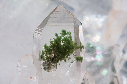 Quartz (variety faden quartz) with Chlorite inclusions. 