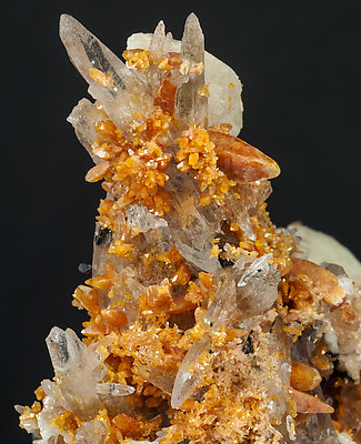 Zircon with Quartz (variety smoky), Orthoclase and Aegirine. 