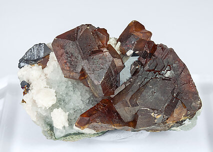 Sphalerite with Quartz, Calcite and Galena. Front