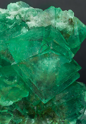 Fluorite (octahedral) with Quartz. 