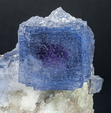 Fluorite with Quartz. 