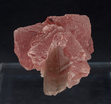 Fluorite (octahedral) with Quartz (variety smoky). Front