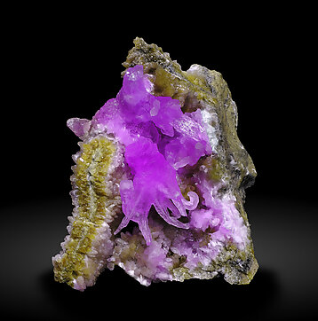 Calcite (variety Co-bearing calcite). Front / Photo: Joaquim Calln