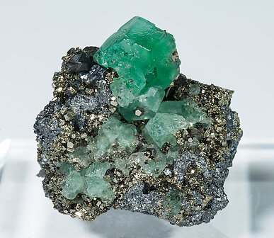 Geocronite with Fluorite. 