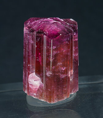 Elbaite-Schorl Series (variety rubellite) with Quartz. Rear